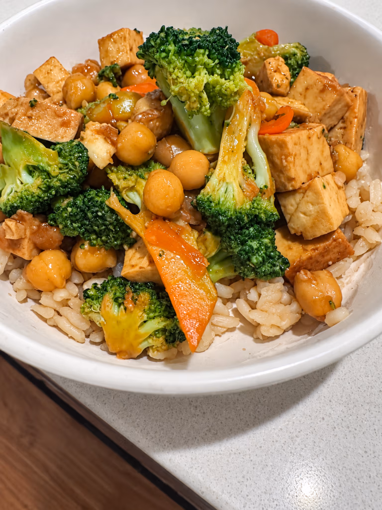 tofu y verduras